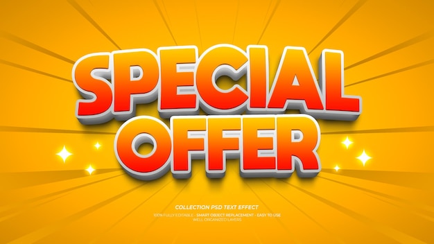 Special offer 3d text effect