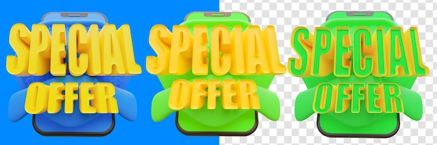 Concetto di offerta speciale 3d isolato