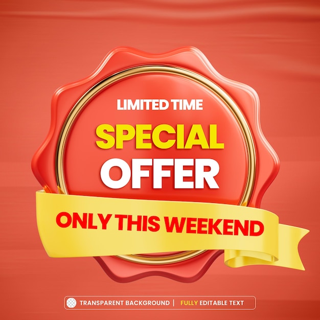 Special offer creative banner design template