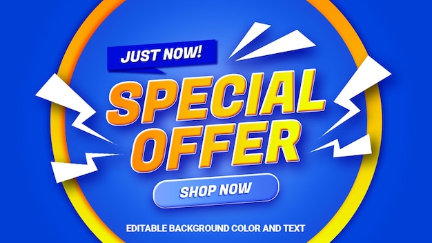 PSD special offer discount banner template promotion