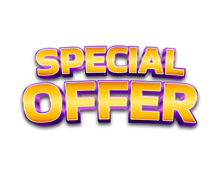 PSD special offer logo with a white background