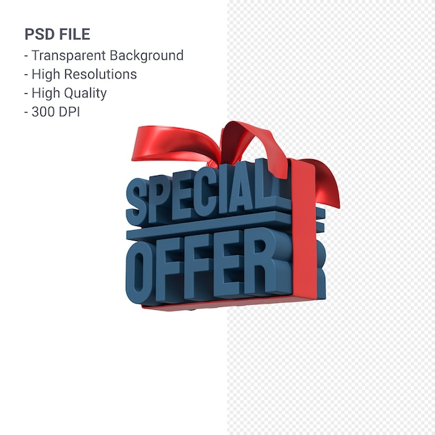 Special offer sale 3d design rendering for sale with red bow and ribbon isolated