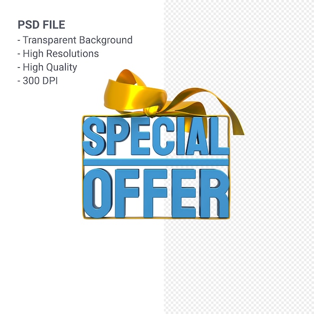 Special offer sale 3d design rendering for sale with yellow bow and ribbon isolated