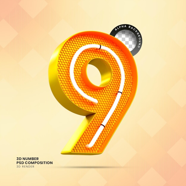 special offer sale 3d number 9 sale tags 3d rendering number concept for discount promotion