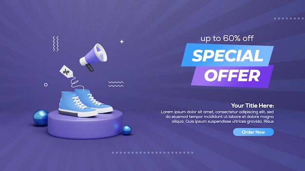 Special offer social media banner template design