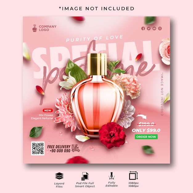 Special perfume social media instagram post