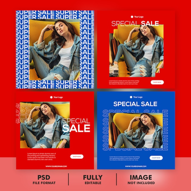 Special sale banner template set