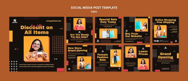 PSD special sales instagram posts