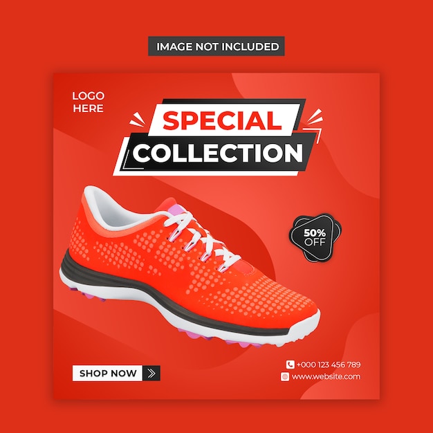 Special shoes social media and instagram post template