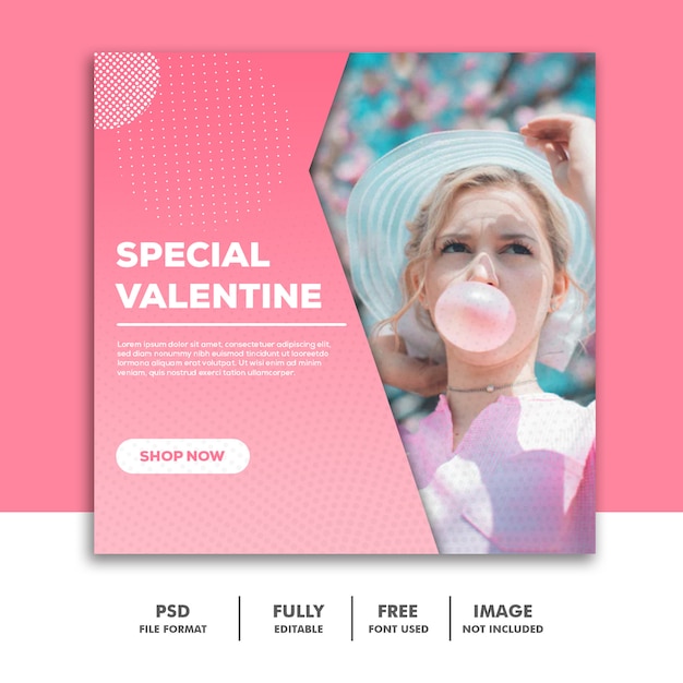 Modello di banner vendita speciale san valentino