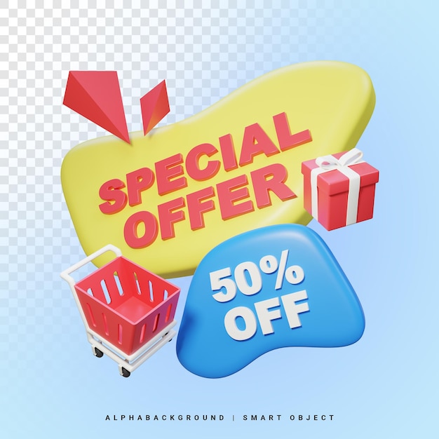 Speciale aanbieding 3d illustratie