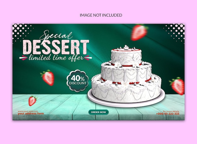 Speciale dessert sociale media webpost.