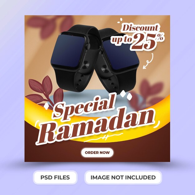 PSD speciale modeverkoop ramadan social media postsjabloon premium psd