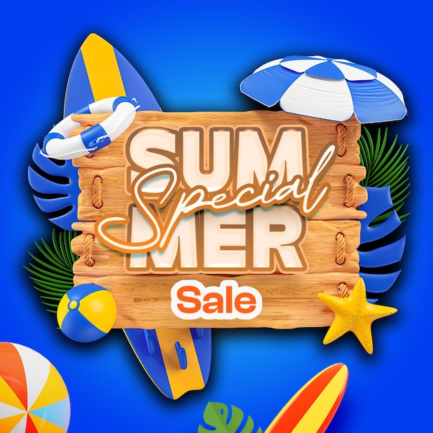 Speciale zomerverkoop aankondiging