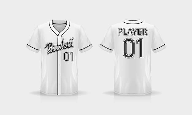 Specificatie honkbal t-shirt mockup geïsoleerd