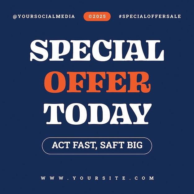 Specjalna oferta Dzisiejszy szablon postów na Instagramie