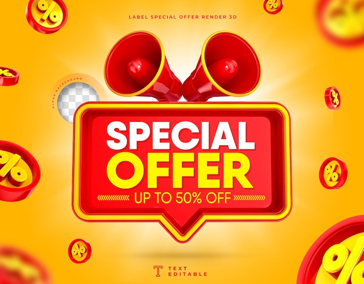 PSD specjalna oferta sprzedaży flash 3d megaphone box do 50 zniżki