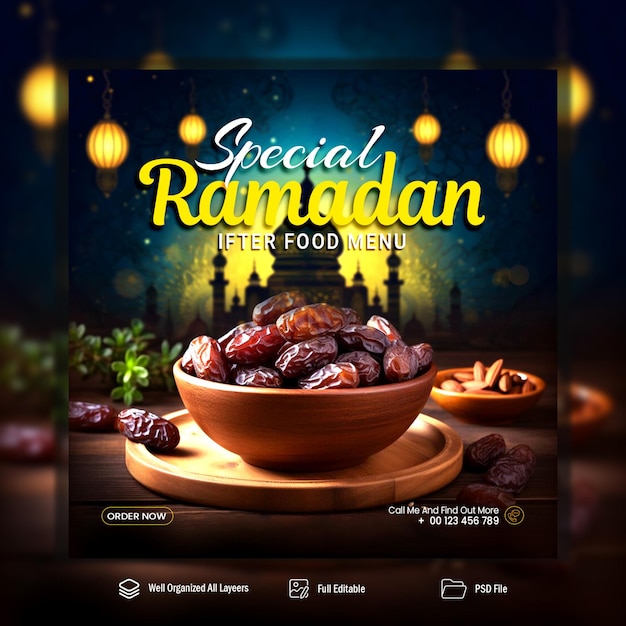 Specjalny Ramadan Ifter Food Menu Projekt Szablonu