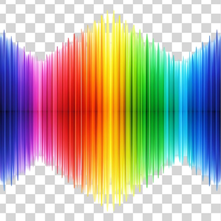 PSD spectrum isolated on transparent background