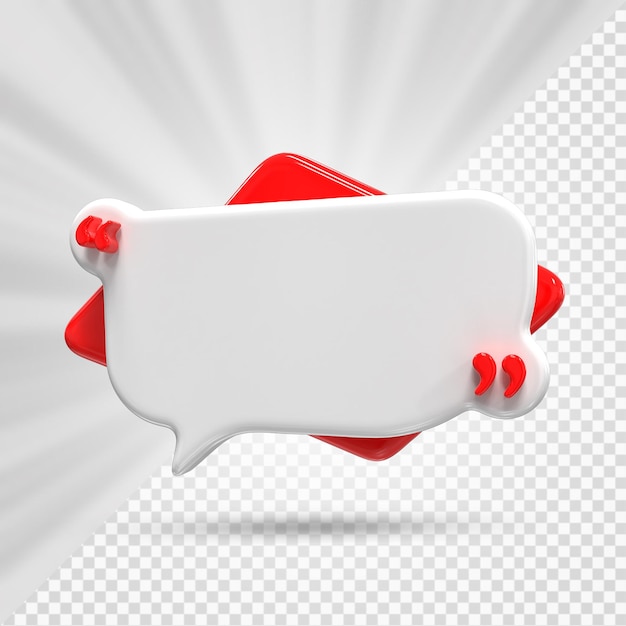 Speech bubble 3D Render
