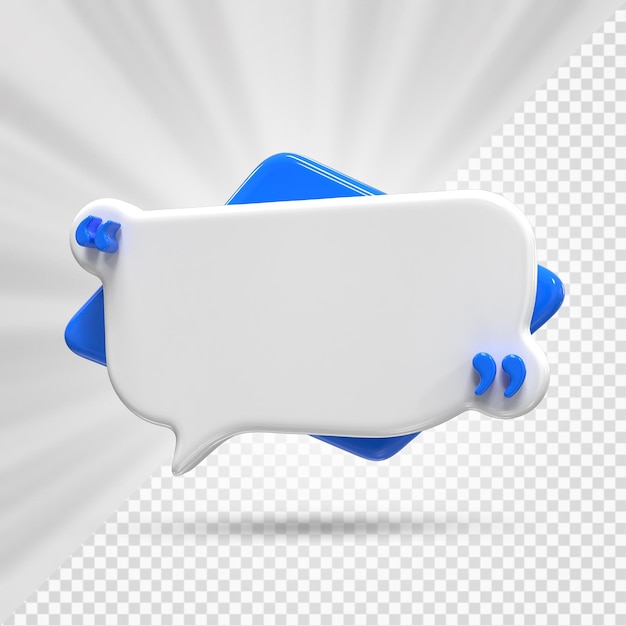 Speech bubble 3D Render