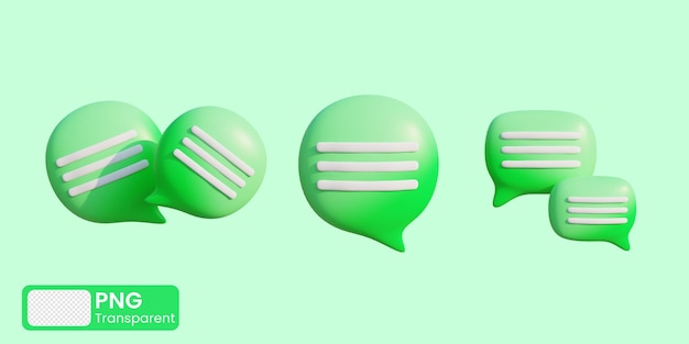 Speech bubble chat 3D Illustration