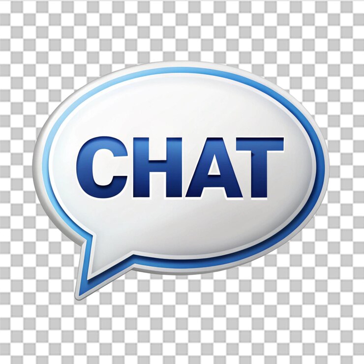 PSD speech bubble chat isolated on transparent background