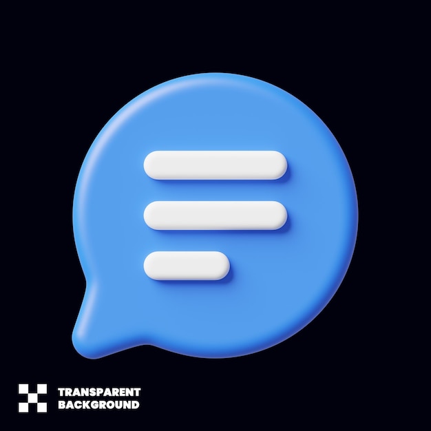 Speech Bubble Dialog Icon In 3D Render