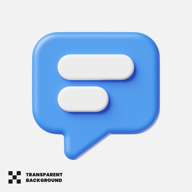 Speech Bubble Dialog Icon In 3D Render