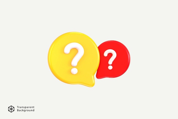 Speech bubble FAQ icoon 3d rendering vector illustratie
