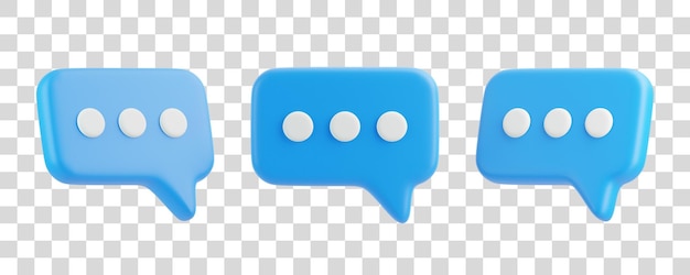 Speech bubble geïsoleerd op witte achtergrond Chat icon set Chatting box message box 3D render