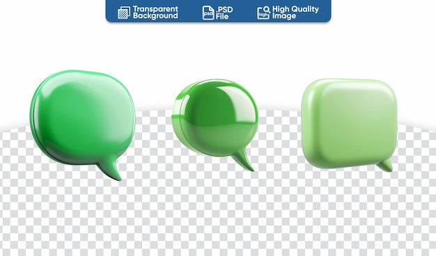 Speech bubble set with chat