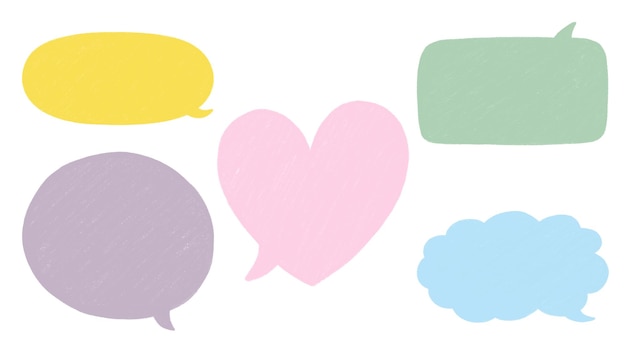 PSD speech bubble set