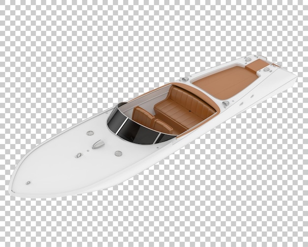 PSD speed boat on transparent background 3d rendering illustration