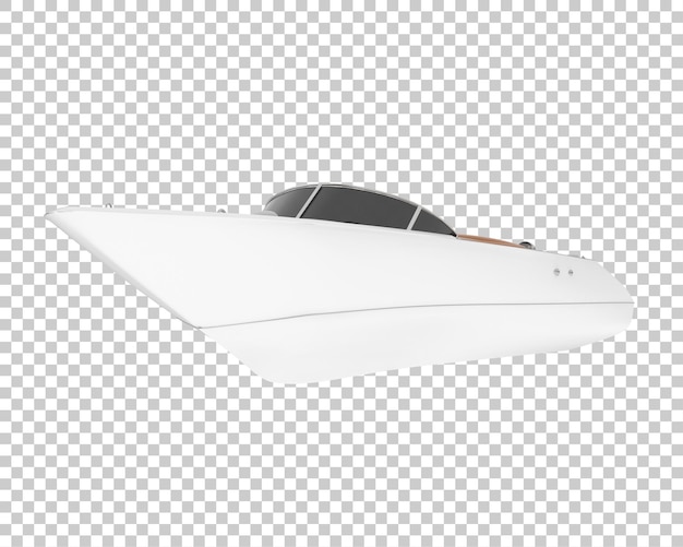 Speed boat on transparent background 3d rendering illustration