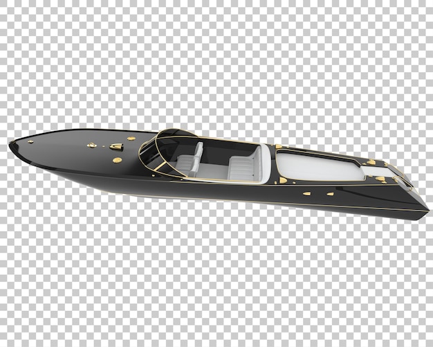 PSD speed boat on transparent background 3d rendering illustration