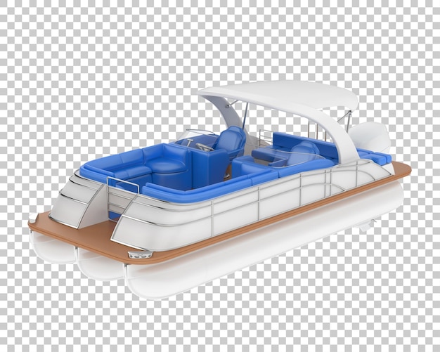 PSD speed boat on transparent background 3d rendering illustration