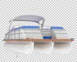 PSD speed boat on transparent background 3d rendering illustration