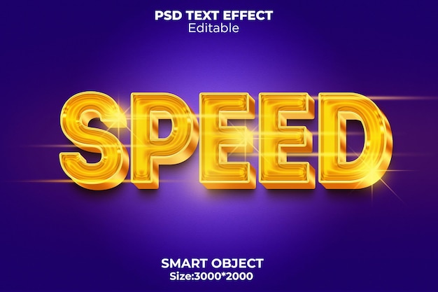 Speed editable text style effect