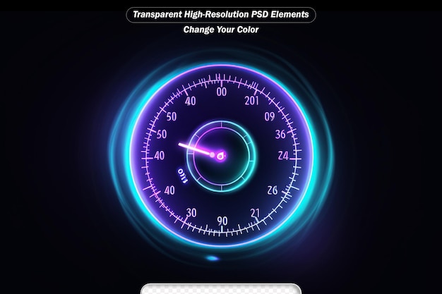 PSD speed motion hud-paneel sportwagen snelheidsmeterinterface