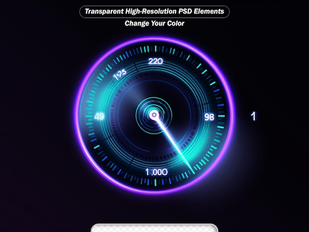 PSD Панель speed motion hud, интерфейс спидометра спортивного автомобиля