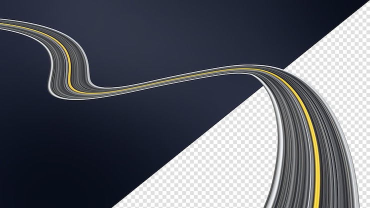 PSD speed motion night dark background neon yellow colors minimal 3d illustration