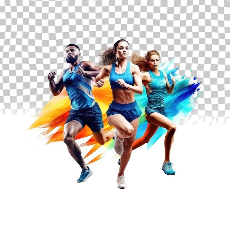 PSD speed and strength development of motions of young athletic fit men and women running isolated over
