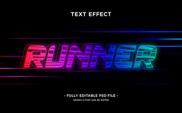 PSD speed text effect