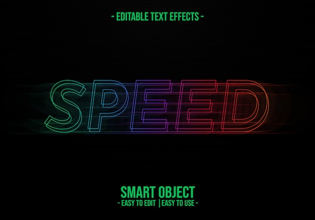 PSD speed text style effect