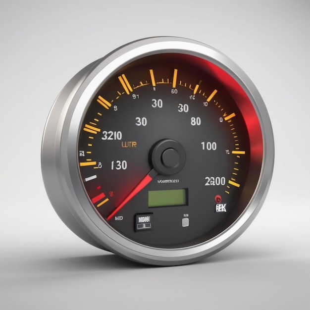 Speedometer psd on a white background