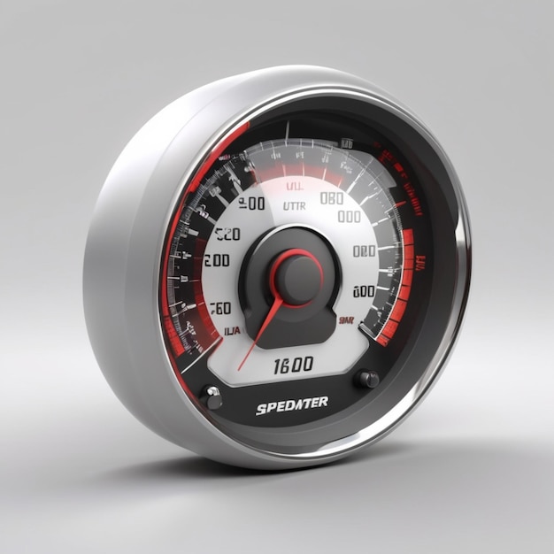 Speedometer psd on a white background