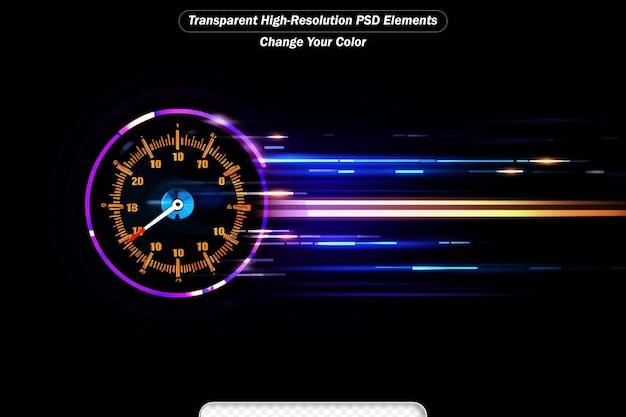 PSD speedometer speed car auto dashboard design speed meter abstract technology