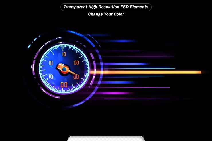 PSD speedometer speed car auto dashboard design speed meter abstract technology