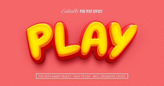 Speel tekstbewerkbaar teksteffect in 3d-stijl